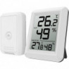 Digital Temperature And Humidity Monitor With Outdoor Sensor - Large Lcd Display