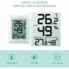 Digital Temperature And Humidity Monitor With Outdoor Sensor - Large Lcd Display