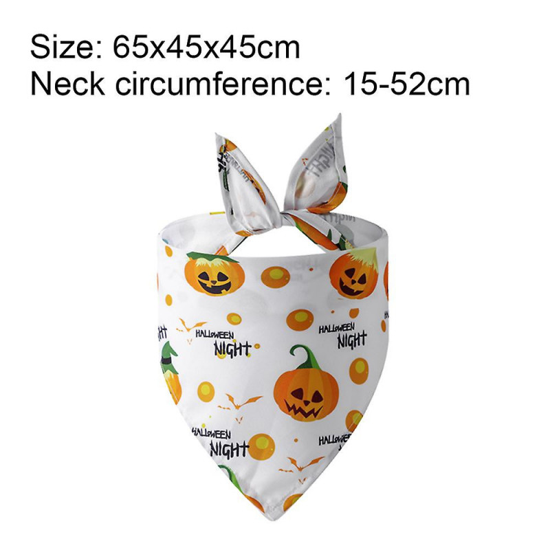 Funny Halloween Cotton Plaid Pet Dog Triangle Scarf - Halloween Fluorescence Pet Dog Cat Gifts