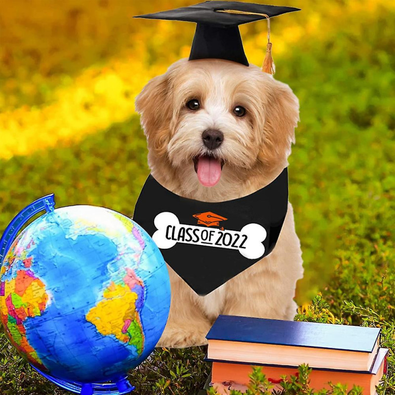 2pcs Pet Graduation Caps With Scarf Small Dog Graduation Hats With Yellow Tassel Pet Grad Costume For Dogs Cats [...]