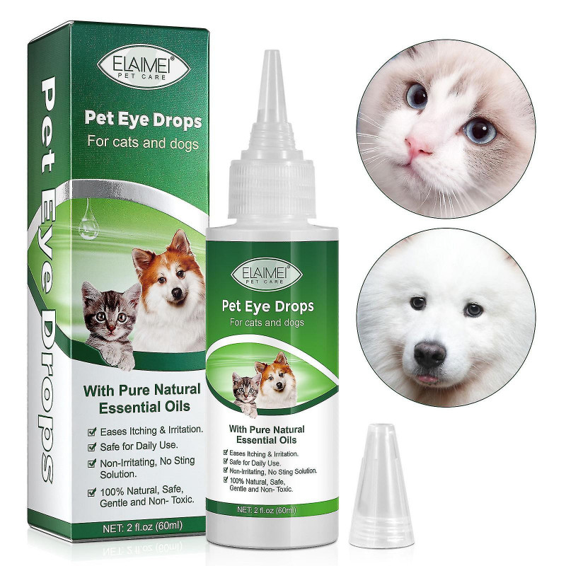 Elaimei Pet Eye Drops Pour Enlever Les Marques De Larmes Pour Soulager Les Démangeaisons Oculaires Chien Chat [...]