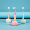 Set Of 3 Cute Mushroom Soft Children Toothbrushes - Dental Oral Care Supplies