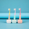 Set Of 3 Cute Mushroom Soft Children Toothbrushes - Dental Oral Care Supplies