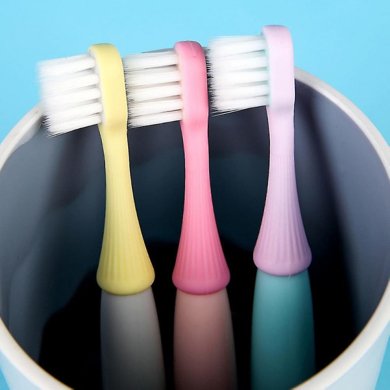 Set Of 3 Cute Mushroom Soft Children Toothbrushes - Dental Oral Care Supplies