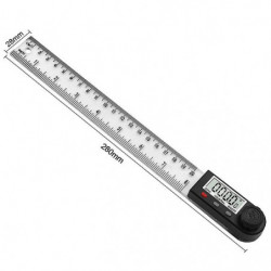 1 Pcs Digital Display Angle Ruler, 2 in 1 Electronic Angle Gauge with Lock Button 0-360 W