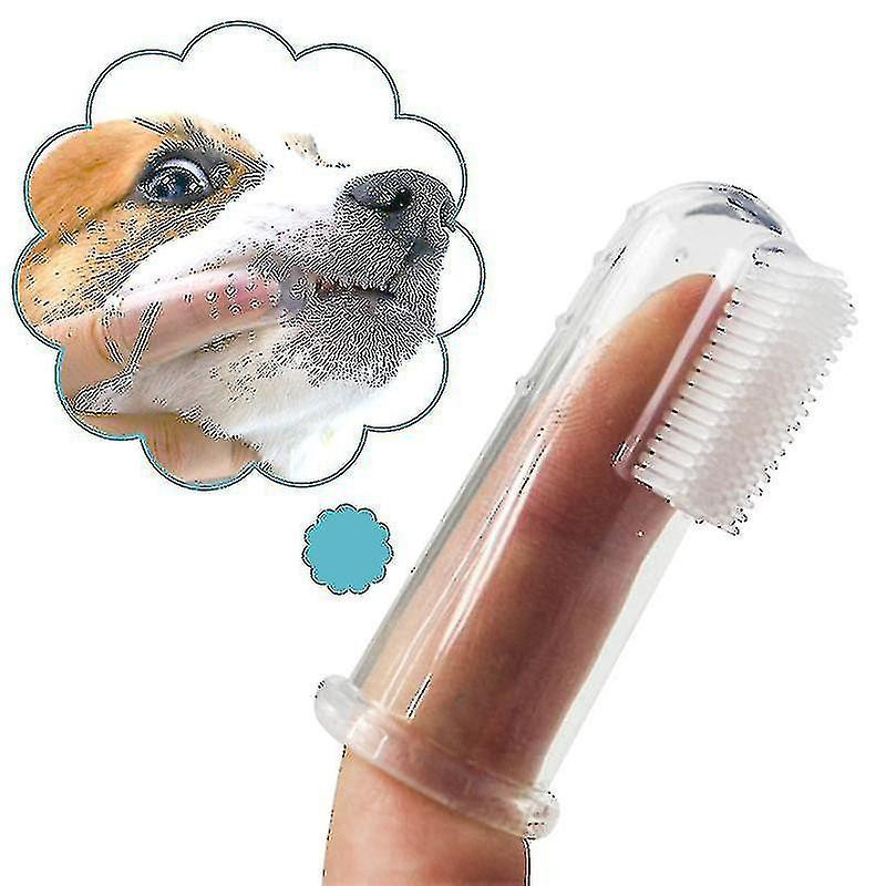 Pet Toothbrush, Super Soft Dog Finger Brush, Bad Breath, Dental Care Tools Silicone, 1 Piece
