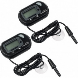 2-piece Lcd Digital Aquarium Thermometer Fish Tank Water Glass Container Temperature