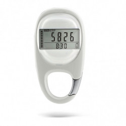 3d Walking Podometer Clip On, simple Step Counter Track Steps, blanc