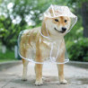Imperméable pour chiens et chats avec capuche, réglable, pvc, transparent, waterp