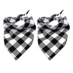 2 Pcs Chien Bandana Noël Classique Plaid Pet Bandana Foulard Triangle B