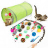21 Pcs Cat Kitten Toys Set, Tunnels de chat pliables pour chats d’intérieur, int