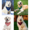 2 Pcs Chien Bandana Noël Classique Plaid Pet Bandana Foulard Triangle B