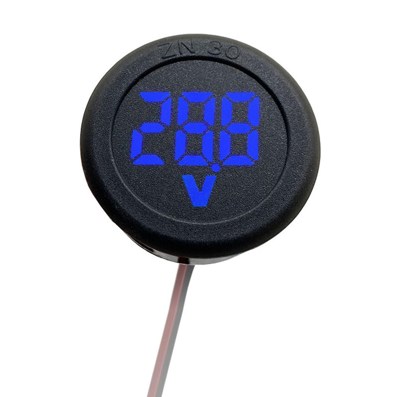 Two-wire Circular Voltage Monitors DC 4-100V Digital Voltmeter Head Volt Tester