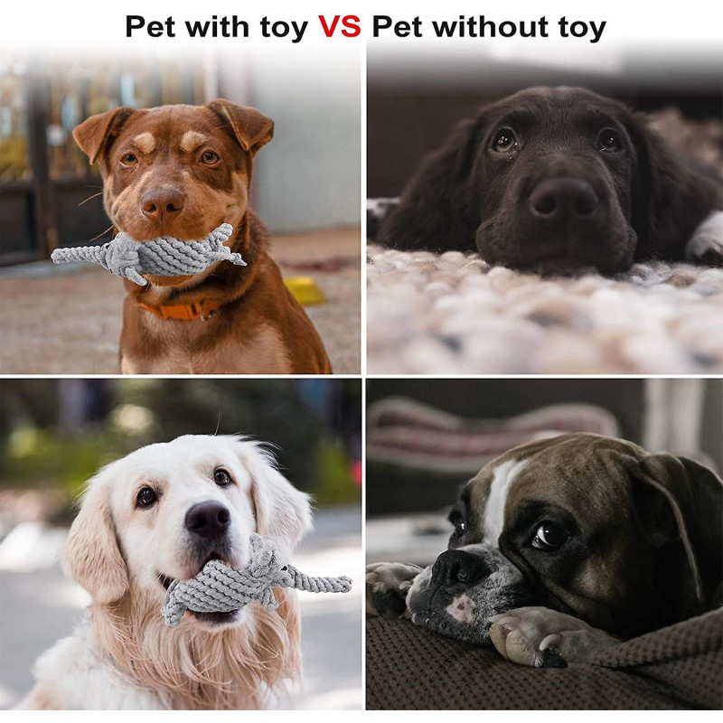 Cotton Rope Dog Toys,pet Teeth Training Toys,avoid Dogs Boredom&relieve Anxiety Dog Chew Toys