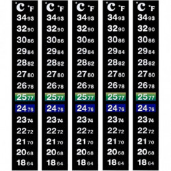 5pcs Thermometer Strips Dual-proportional Sticky Thermometer Stickers Instant Reading