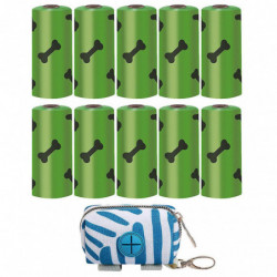 Creative Pet Dog Waste Bag Dispenser Holder Zipper Pouch With 150 Pet Waste Bags Creative Pet Dog Waste Bag Dispenser Holder Zipper Pouch With 150 Pet Waste Bags