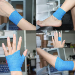 Adhesive Bandage Elastic Bandage Blue 2.5cm X 4.5m 12 Rolls Ankle Non-woven Fabric Adhesive Bandage Elastic Bandage Blue 2.5cm X 4.5m 12 Rolls Ankle Non-woven Fabric