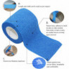 Adhesive Bandage Elastic Bandage Blue 2.5cm X 4.5m 12 Rolls Ankle Non-woven Fabric