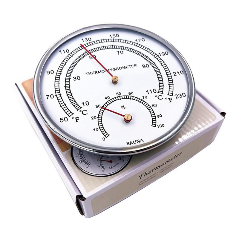 Sauna Fahrenheit Thermometer Hygrometer Indoor Dial Hygrothermograph Temperature Measure Tool