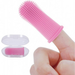 Dog Super Soft Pet Finger Brosse à dents Dents Nettoyage de la mauvaise haleine Soins Non toxique Silicone Brosse [...]