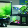 Mini Usb Desktop Aquarium Lcd Display Fish Tank Clock Led Lamp Light Black