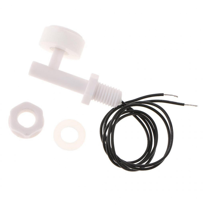 White Pp Fish Tank Liquid Water Level Sensor Right Angle Wired Float Switch