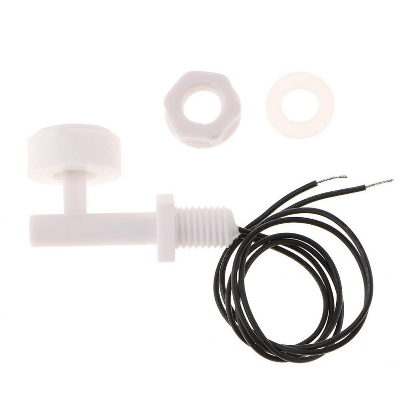 White Pp Fish Tank Liquid Water Level Sensor Right Angle Wired Float Switch