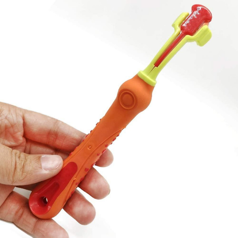 Pack of 3 Three Sided Pet Toothbrush Dog Brush Addition Bad Breath Tartar Teeth Care Dog Cat Cleaning Mouth