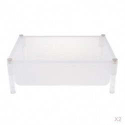 2x Clear Turtle Tank Reptile Habitat For Fish Tank Reptile Turtle Tortoise