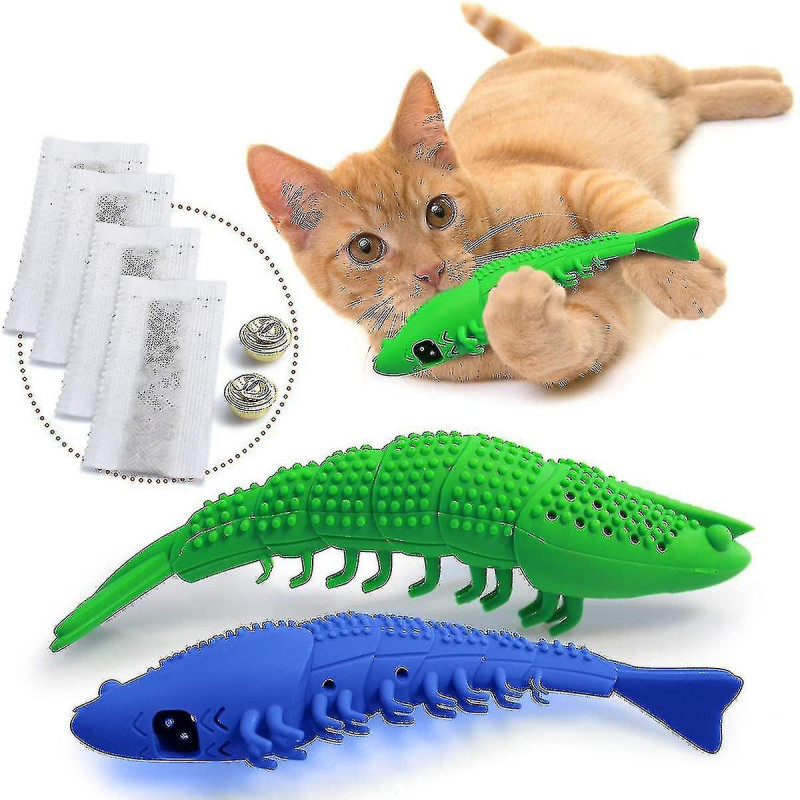 2 Pcs Catnip Toothbrush Toy Play Chew Cat Interactive Toys Rubber S Safe Soft For Kittens Teeth Cleaning Dental [...]