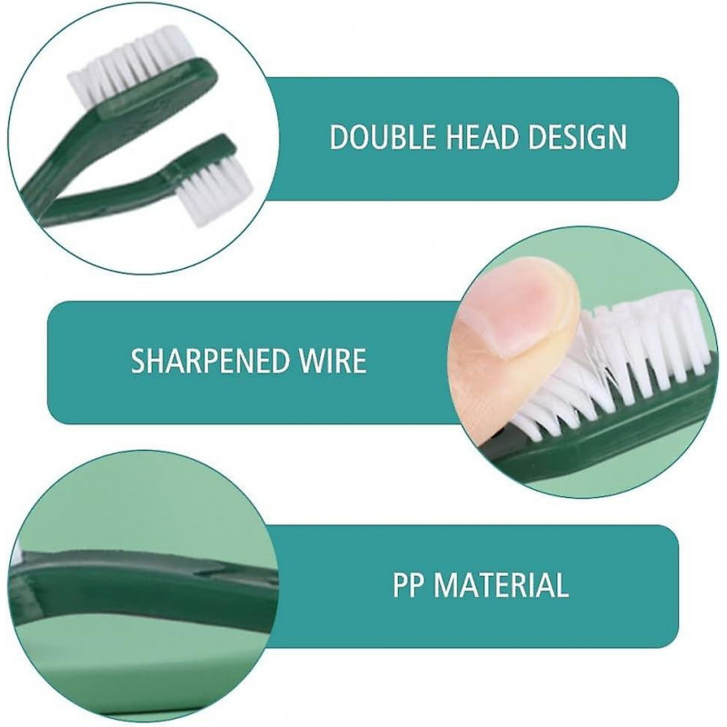 8pcs Dog Toothbrush, 2 Dog Finger Toothbrush & 6 Dual Headed Dental Hygiene Brushes For Small Medium Large Dogs Cats