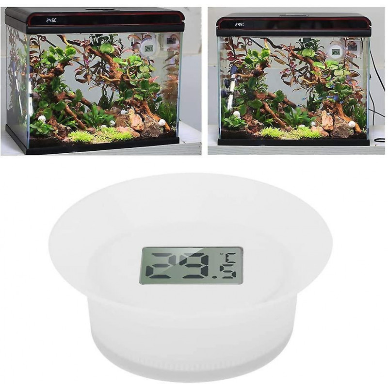 Thermomètre d’aquarium étanche Lcd numérique jauge de température sous-marine Moniteur de température Poisson Ta