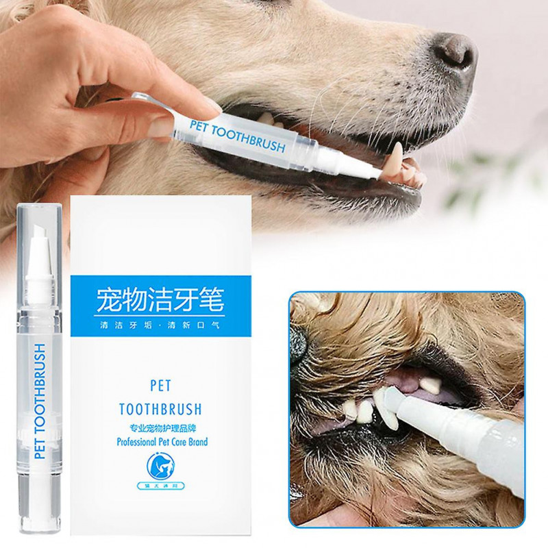 Pet Toothbrush Pen Painless Pet Dog/Cat Teeth Cleaning Pen for Dog Cat
