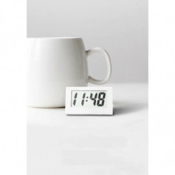 Car Dashboard Clock - Mini Electronic Digital for Auto, Truck, and Vehicle Self-adhesive Bracket Included White