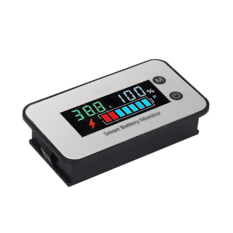 Ipx7 Waterproof Monitor 7-100v Capacity Tester Meter With Buzzer Alarm Temperature,
