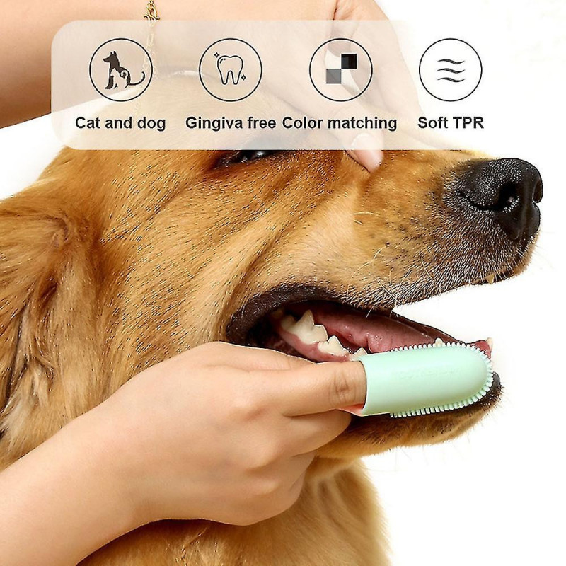 Handheld Finger Pet Toothbrush Anti-inflammatory Refreshing Oral Brush For Pet Dog Cat Sxq