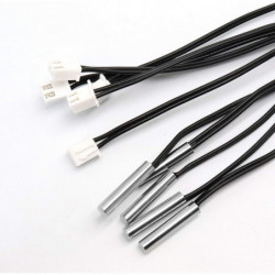 Waterproof 3950 Thermistor Temperature Sensor Probe, 0.5m Cable, Temperature Detector, Pack Of 5
