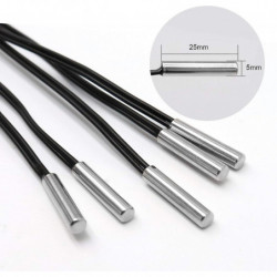 Waterproof 3950 Thermistor Temperature Sensor Probe, 0.5m Cable, Temperature Detector, Pack Of 5