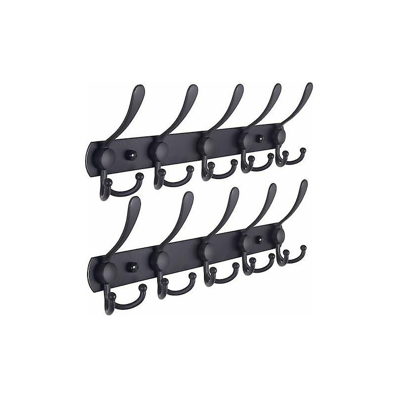 Porte Manteau Mural, Patere Murale - Acier Inoxydable Ultrasolide, 5 Crochets Triples, Portemanteau Pour les [...]