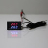 Temperature Gauge Sensor Dual Display Monitor With 2 Ntc Waterproof Probes