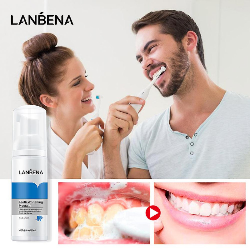 Teeth Whitening Mousse Toothpaste Cleaning White Fresh Breath Teeth Remove Plaque Stains Dental Tools New Version