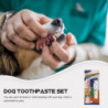 1 Set Dog Toothpaste Pet Periodontal Care Kit Oral Cleaning Supplies (Beef Flavor)