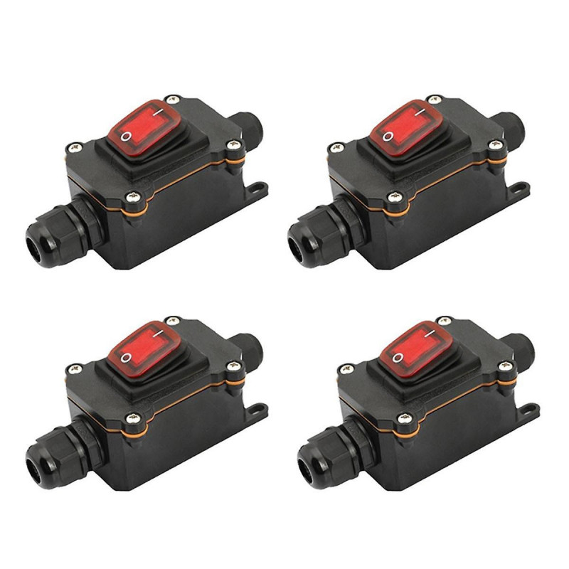5PCS Waterproof Switch Ship Type Switch 12V/24V 30A Rain Proof Outside the Electrical Room Ampere Box Second Gear