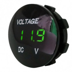 Led Digital Display Voltmeter Panel Dc12v Waterproof Digital Round Pan