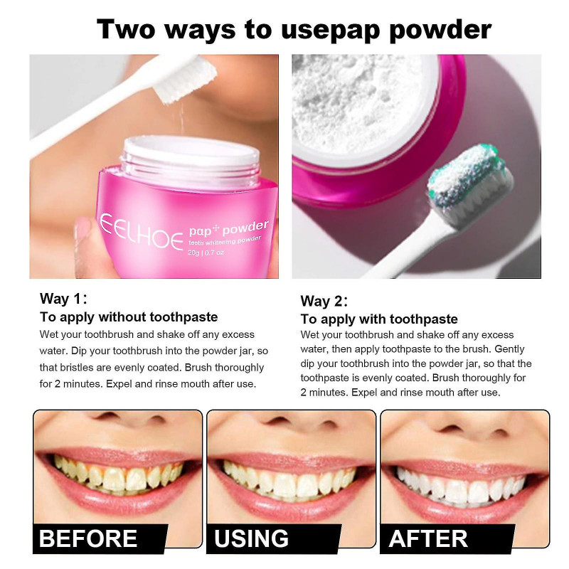 La poudre dentaire Eelhoe élimine le tartre, l’haleine fraîche, le nettoyage buccal, les lacunes dentaires, la [...]