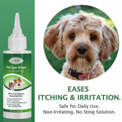 60ml Anti-inflammatoire Pet Dog Cat Eye Drops Tear Stain Conjonctivite Soins des yeux