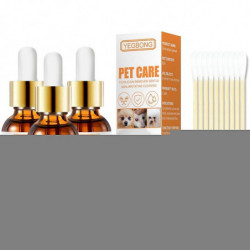 3Pcs 60ml Pet Eye Drops Dog Cat Tearing Stain Removal Dirt Stain Remover Anti-Inflammatory Eye Care Cleaner Pet Eye Drop