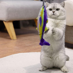 Interactive Swing Dental Care For Pet Kitten Kitty Fish-shaped Safe Chewing Toy