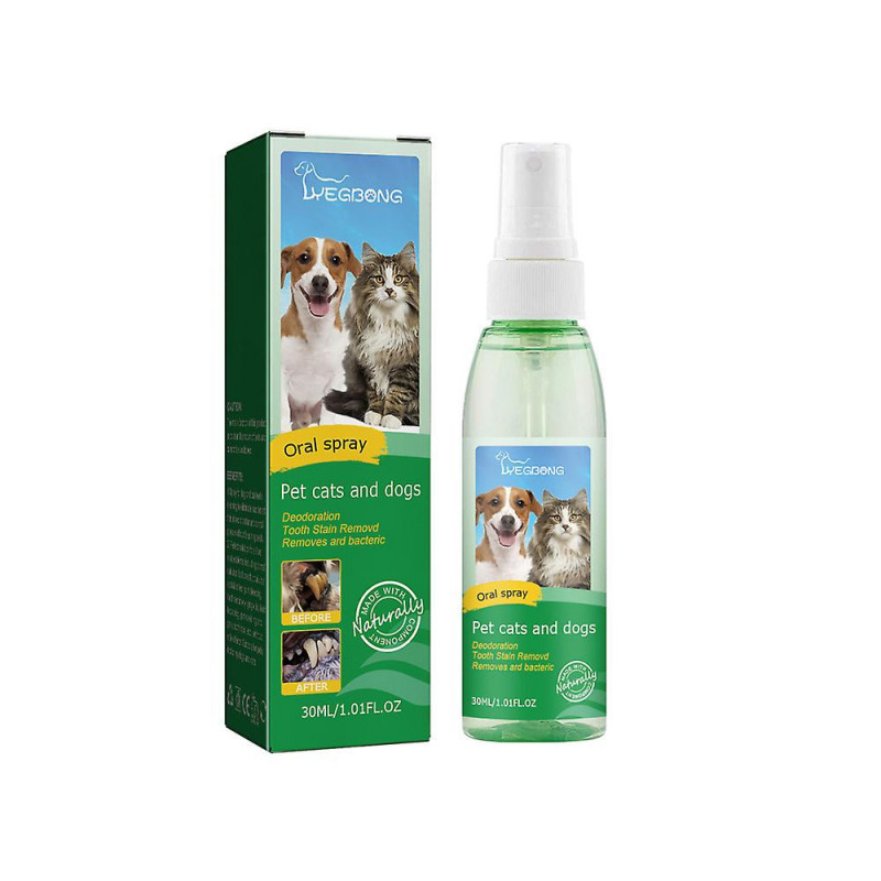 Pet Tooth Cleaning Spray Dog Oral Care Bad Teeth Breath Freshener Plaque Remove