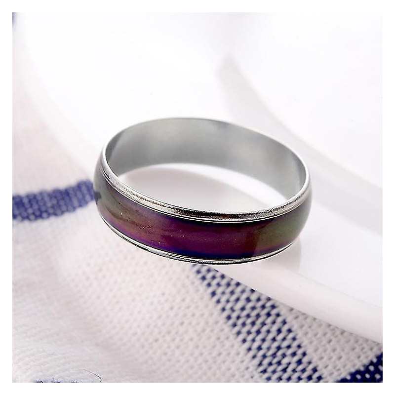 Discoloration Temperature Measurement Temperature Control Ring Fashion Couple Ring Personality Discoloration (5pcs)